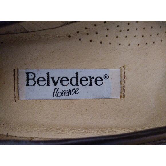 Belvedere Florence Men\'s Shoes Brown Genuine Crocodile& ostridg Loafer SlipOn8.5 main image 9